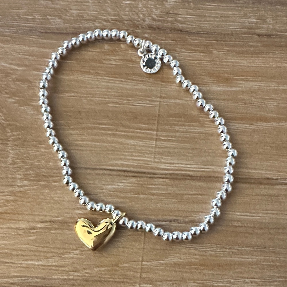 Katie Loxton Silver Plated Heart Bracelet